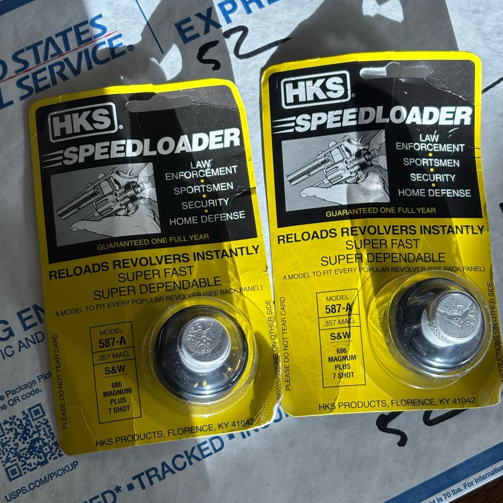 2 HKS Speedloader 36-A for 5 shot 38/357 Mag S&W J-Frame & Taurus 85 Factory NEW